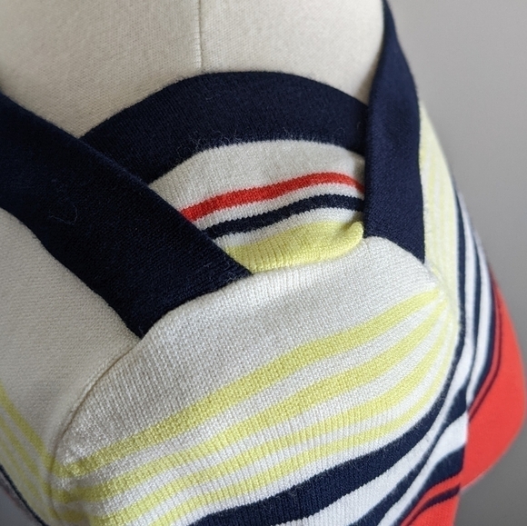 MILLY of NY Bright Colorful Striped Knit Dress S Preppy Shift Dress - Picture 7 of 13
